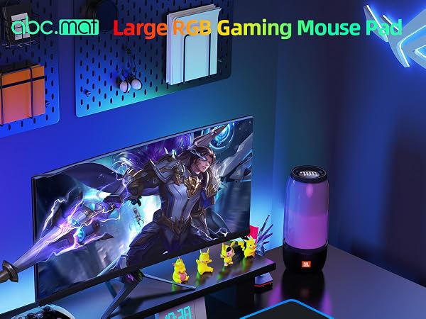 rgb gaming mouse pad with wireless charging