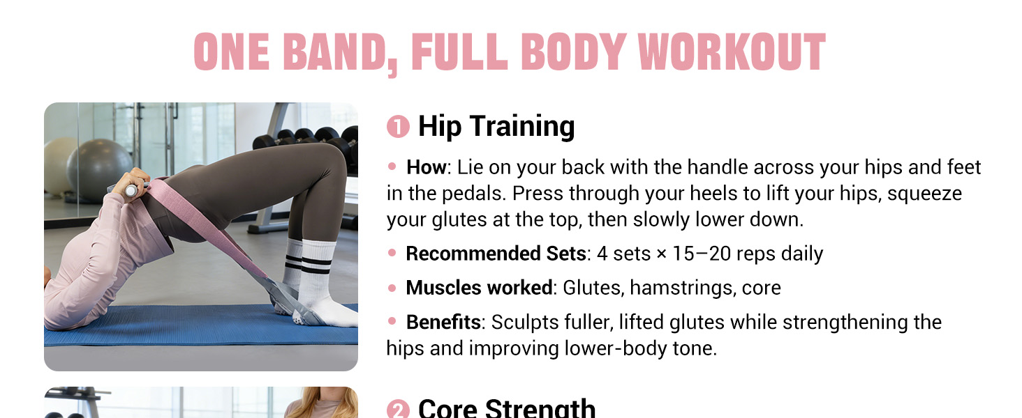 pedal resistance band with handle