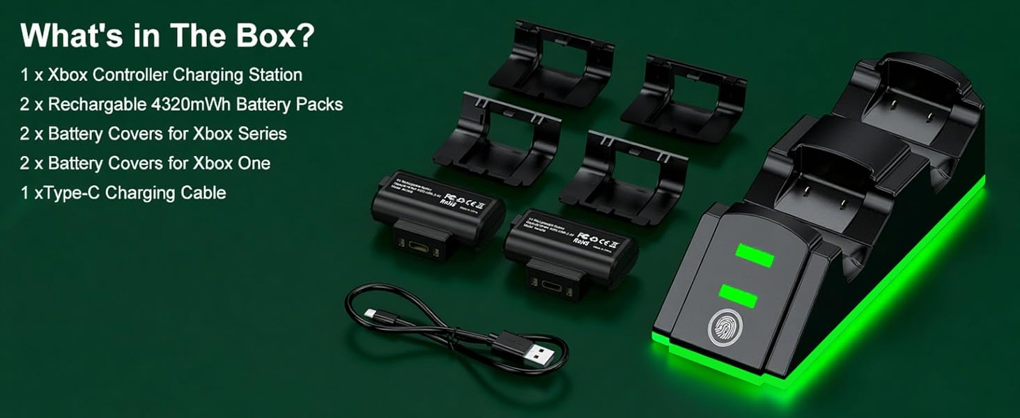 rechargeable batteries for xbox controller