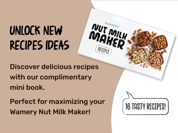 Recipe book with 16 plant milk recipes