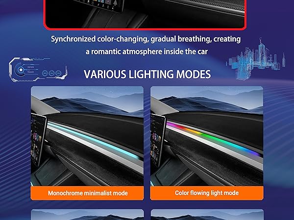 tesla model y lights interior