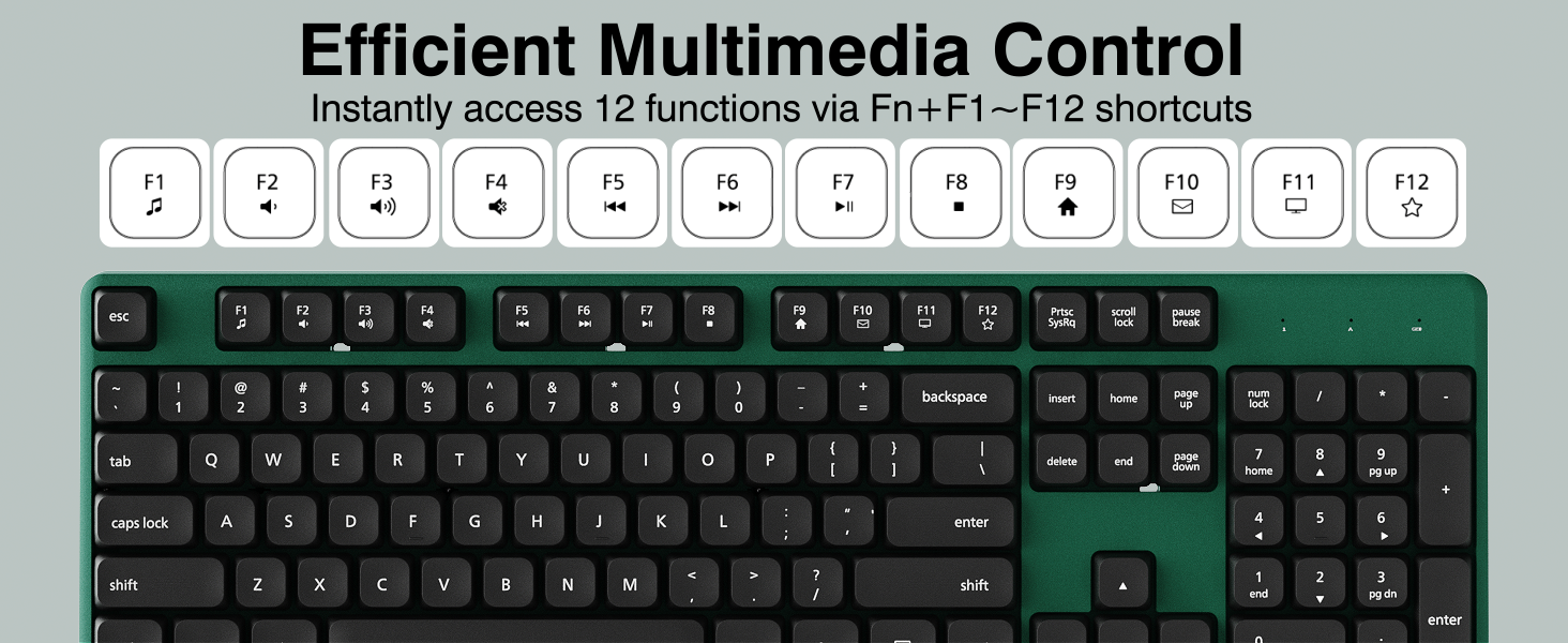 green wireless keyboard