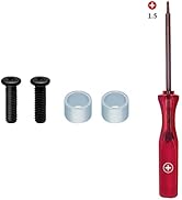 Mcbazel 2Pcs PS5 SSD Screw and 2Pcs Ring Replacement with Screwdriver for PS5, Solid State Drive ...