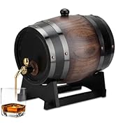 Oak Wood Wine Barrel 3L Vintage Striped Aging Whiskey Barrel Dispenser Keg Bucket Container with ...