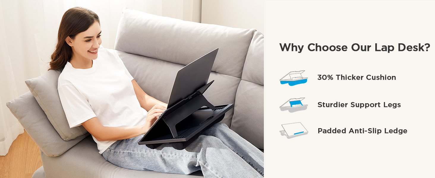HNLD2 adjustable lap desk laptop lap desk laptop stand for bed lap desk for laptop with cushion
