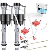 Houpeoro Universal Toilet Flusher Replacement Kit, Fill Valve, 2-Inch Flapper, Toilet Handle Leve...