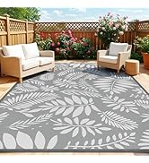 TitanCoziest Outdoor Rug for Patio - 5' x 8', Waterproof, Reversible Outdoor Plastic Straw Rugs w...