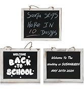 CALIFORNIA CADE ELECTRONIC Chalkboard Signs - 9.5" x 12" Hanging Chalkboard Sign, Pack of 3 Vinta...