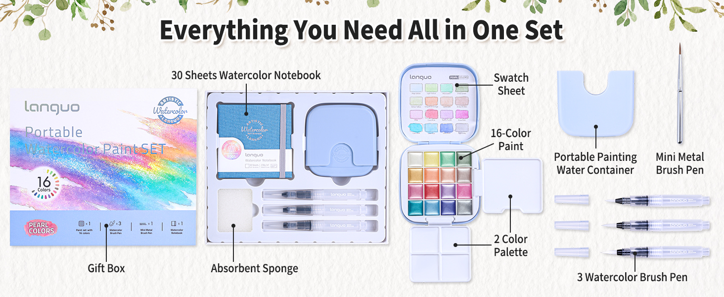 Watercolor Paint Set
