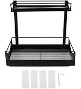 Pull Out Cabinet Organizer, Slide Out Storage Shelf,Under Sink Organizer and Storage 2 Tiers Carb...