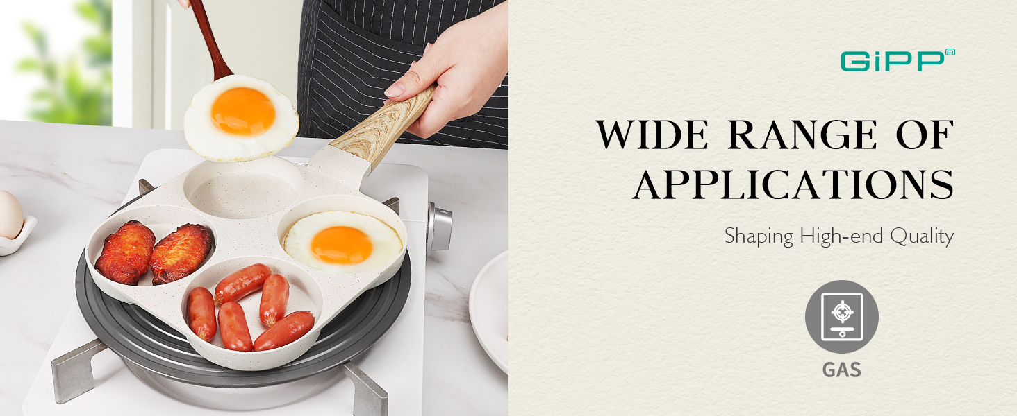 Egg Pan Omelette Pans 4 Cup Nonstick Granite Omelette Non Stick Skillet Pancake Induction Cookware