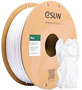 eSUN PLA+ Filament 1.75mm Cold White 1KG, 3D Printer Filament Dimensional Accuracy +/- 0.03mm, 1k...