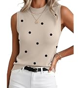 Zeagoo Womens Sleeveless Tops Turtleneck Sweater Business Casual Outfits | Mock Neck Tops for Wom...