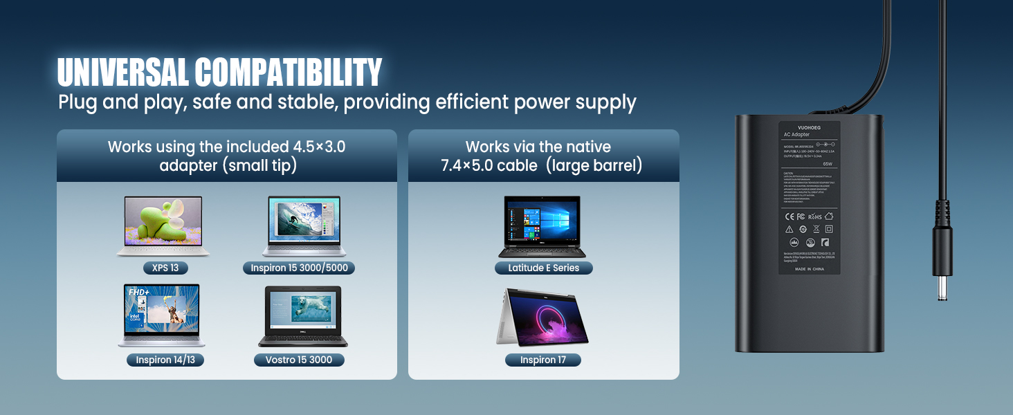 65W 45W Laptop Charger