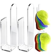 PAVSTINE Acrylic Hat Hook for Wall, 2 Pack Hat Organizer for Baseball Cap, No Drilling Strong Adh...