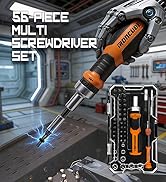 IRONCUBE Ratcheting Screwdriver Set: 56-Piece Magnetic Multi Bits Tool Kit with Case