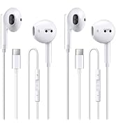 2 Pack of USB C Headphones for iPhone 16/16 Pro/16 Plus/16 Pro Max/15/15 Plus/15 Pro/15 Pro Max,U...
