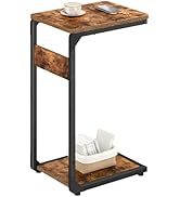 Vovonusy C-Shaped End Table, Small Couch Side Table, Sofa Table for Living Room, Bedroom, Bedside...