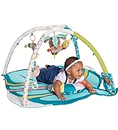 Infantino 4-in-1 Deluxe Twist &amp; Fold Activity Gym &amp; Play Mat, Tropical - Includes linkable Toys, ...