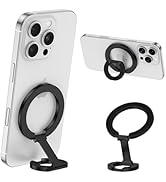 Magnetic Phone Grip Holder for Samsung S25 Ultra FE Dual-Sided MagSafe Finger Ring Adjustable Kic...