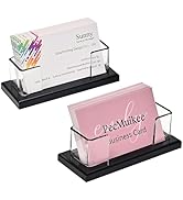 PecMuikee Business Card Holder for Desk,Acrylic Business Card Display Stand,Multiple Business Car...