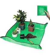 VinYankee Repotting Mat for Transplanting &amp; Potting Soil Mess Control, 26.8" x 26.8" Waterproof P...