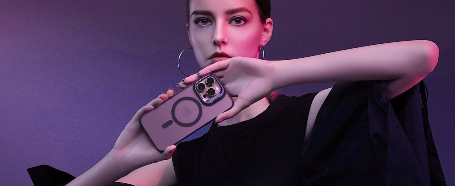 for iPhone 14 Plus Case with Screen Protector &amp;amp;amp; Camera Lens Protector,Compatible with MagSafe