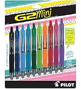 PILOT G2 Mini Premium Rolling Ball Gel Pens, Fine Point, Assorted Color Inks, 10-Pack (31746)