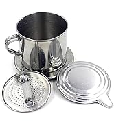 Silver Vietnamese Coffee Filter Stainless Steel Pot Drip Infuse Cup Brewing Teapot No Need Paper ...