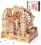 ROKR 3D Wooden Puzzles for Adults,Marble Travel London,431Piece 3D Puzzles,Marble Run Gift for Ad...