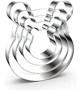 Bear Cookie Cutter Set Large Small Mini - 5", 4", 3", 2" - 4 Piece - Stainless Steel