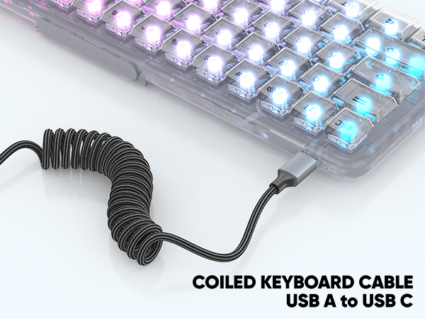 coiled keyboard cable usb c