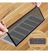 8pcs Floor Vent Mesh Covers, 5.5x12" Magnetic Air Vent Screen Register Trap, Rectangle PVC Floor ...