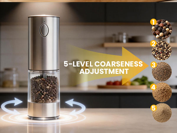 Electric Salt and Pepper Grinder Set