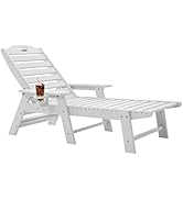 Chaise Lounge for Outdoor, Patio Lounge Chairs for Outside, Chaise Lounge Chair with 6 Positions,...