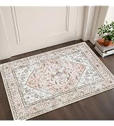 Lahome Boho Entryway Rugs Indoor - 2x3 Washable Area Rug Throw Small Rugs for Bedroom Girls Non-S...