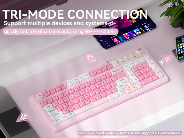 Wireless Keyboard full size pc gaming keyboard wireless creamy keyboard AULA F3099 AULA keyboard