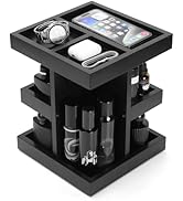 Gifts for Men,Mens Organizer,Cologne Stand with Rotate,Accessory Organizers or Mens Valet Tray,Bi...