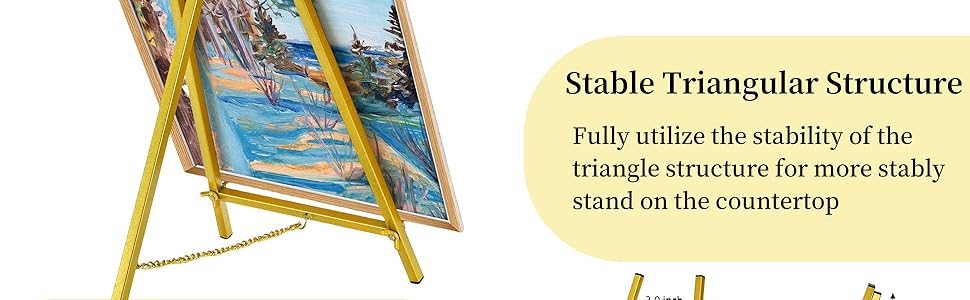Gold Metal Easel Stand