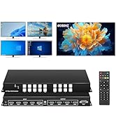 4K/60HZ 4X4 HDMI Matrix Switch, 2X2 Video Wall Controller Switching HDMI Splitter, HDMI Matrix Se...