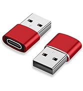 XiAyriky USB to USB C Adapter 2 Pack, Type A to USBC Male to Female Charger Cable Power Converter...