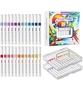 Linbsunne Paint Markers for Book Drawing, Coloring Illustrations, Ceramics, Card making, Note tak...