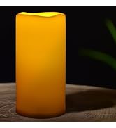 7LinRay 6" x 12" Extra Large Waterproof Outdoor Flameless Candle with Auto 6 Hour Timer, Battery ...