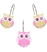 Resze Owl Shower Curtain Hooks, Home Decoration Shower Curtain Rings, Suitable for Bathrooms, Cut...
