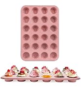 Spmart 2-Pack 24-Cup Nonstick Ceramic-Coated Mini Muffin Pan | Durable &amp; Easy Clean Muffin Tins |...