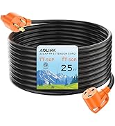 AOLINK 30 Amp RV Extension Cord 25 Feet, Heavy Duty STW Pure Copper Wire with Grip Handle, TT-30P...