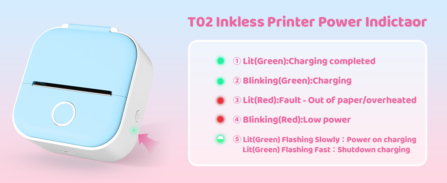 T02 Mini Sticker Printer