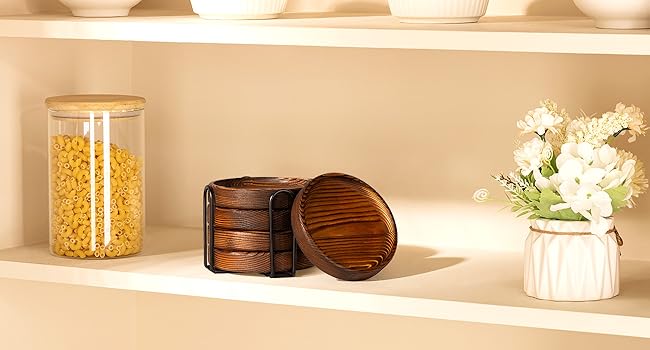 wood coasters coaster set