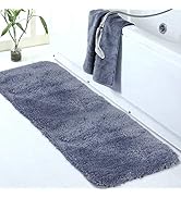 Walensee Large Bathroom Rug (24 x 72, Blue) Extra Soft and Absorbent Shaggy Bathroom Mat Machine ...