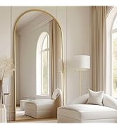 Prywot Arched Full Length Mirror, 69"x26" Free Standing Floor Mirror, Modern Full Body Mirror wit...